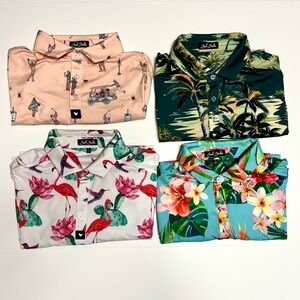 Lot of 4 - Bad Birdie Golf Polo Shirts - Men’s Large